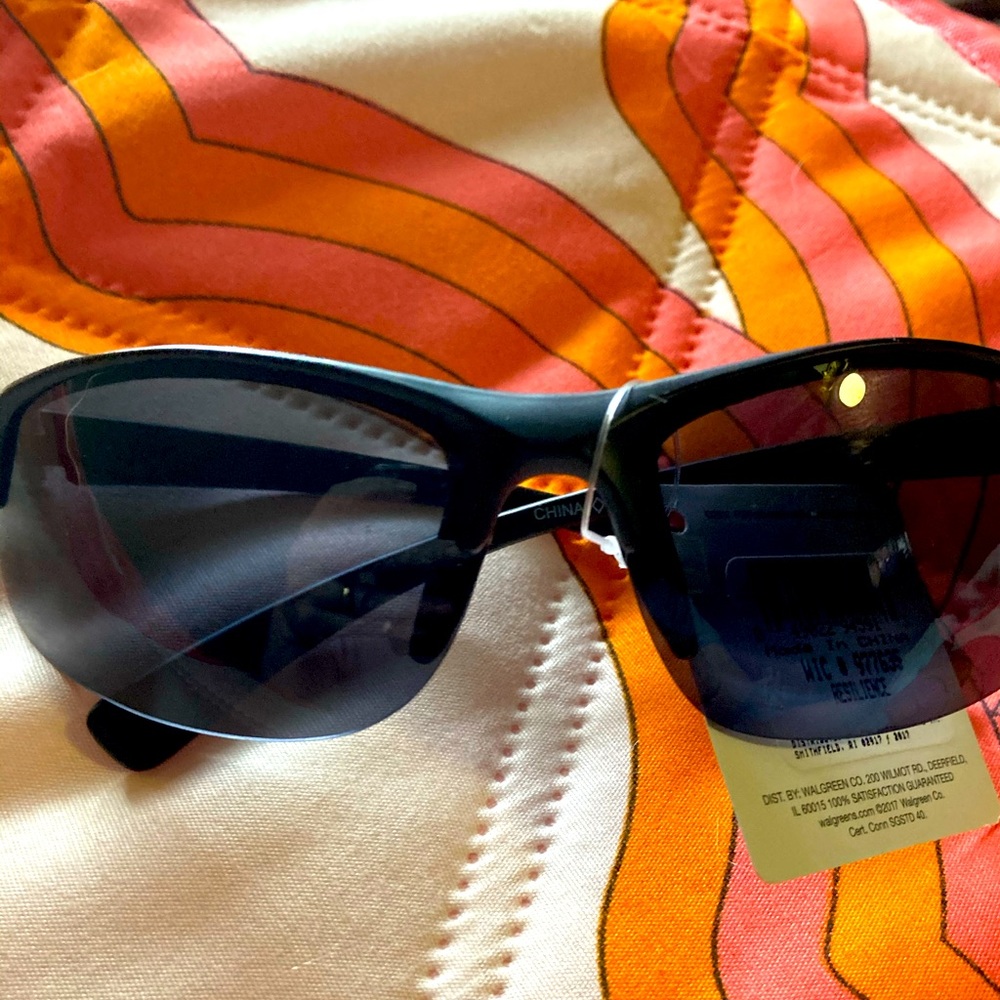 $3 black half frame sport sunglasses